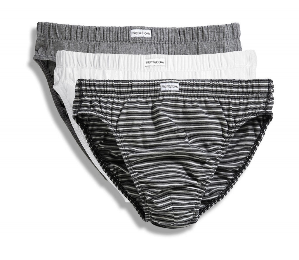 Men`s Slip (3-Pack) Grey Marl + Black Stripo + White Gris, à personnaliser avec le logo de votre club. Men`s Slip (3-Pack) Grey Marl + Black Stripo + White Gris