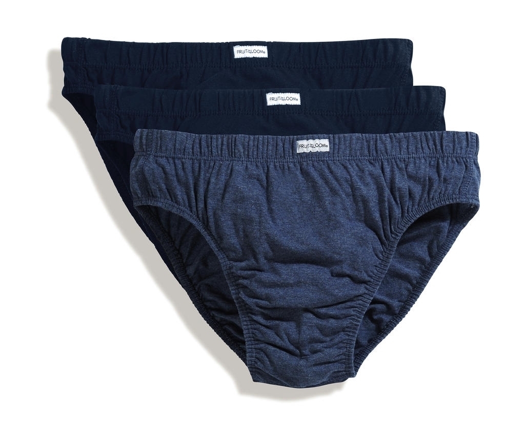 Men`s Slip (3-Pack) Mid Blue Marl + 2 x Deep Navy Bleu, à personnaliser avec le logo de votre club. Men`s Slip (3-Pack) Mid Blue Marl + 2 x Deep Navy Bleu