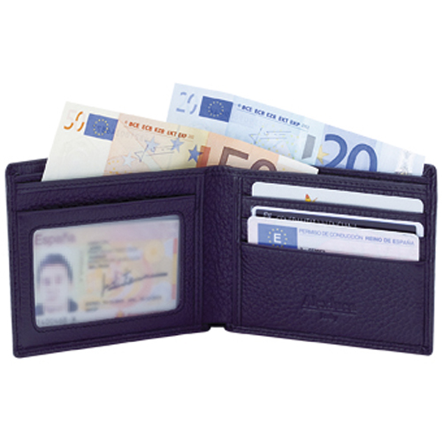 Portefeuille Tuzzi Noir Noir, à personnaliser avec le logo de votre club. Portefeuille Tuzzi Noir Noir