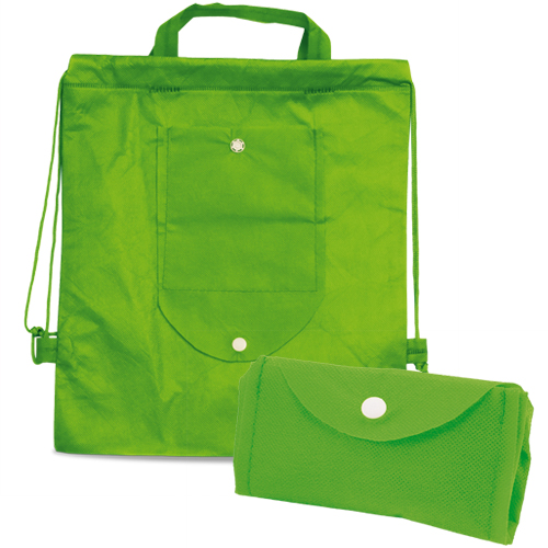 Sac à Dos Pliable Nomi Vert Vert, à personnaliser avec le logo de votre club. Sac à Dos Pliable Nomi Vert Vert