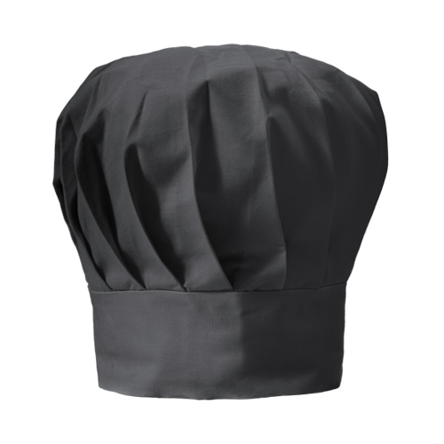 Toque de cuisine Nilson Noir Noir, à personnaliser avec le logo de votre club. Toque de cuisine Nilson Noir Noir