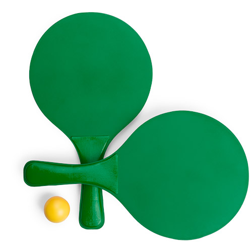 Raquette de plage Faluk Vert Vert, à personnaliser avec le logo de votre club. Raquette de plage Faluk Vert Vert