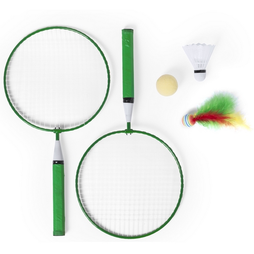 Set de jeux de raquettes Dylam Vert Vert, à personnaliser avec le logo de votre club. Set de jeux de raquettes Dylam Vert Vert