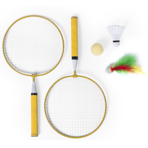 Set de jeux de raquettes Dylam Jaune Jaune, à personnaliser avec le logo de votre club. Set de jeux de raquettes Dylam Jaune Jaune