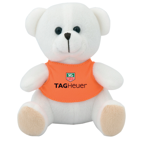 Peluche Bear Blanc Blanc, à personnaliser avec le logo de votre club. Peluche Bear Blanc Blanc