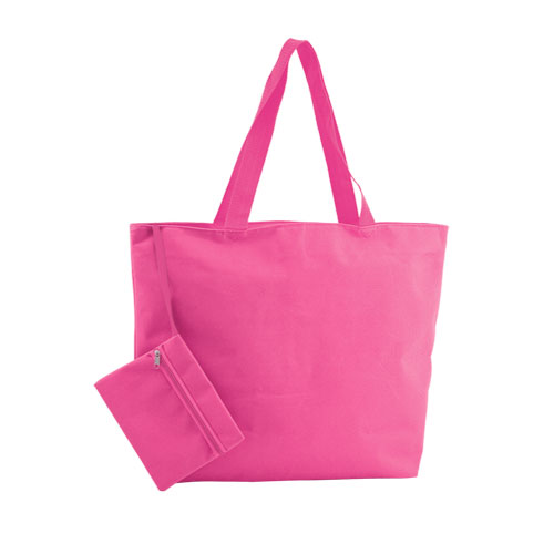 Sac Plage Simili-Cuirrse Fuschia Rose, à personnaliser avec le logo de votre club. Sac Plage Simili-Cuirrse Fuschia Rose