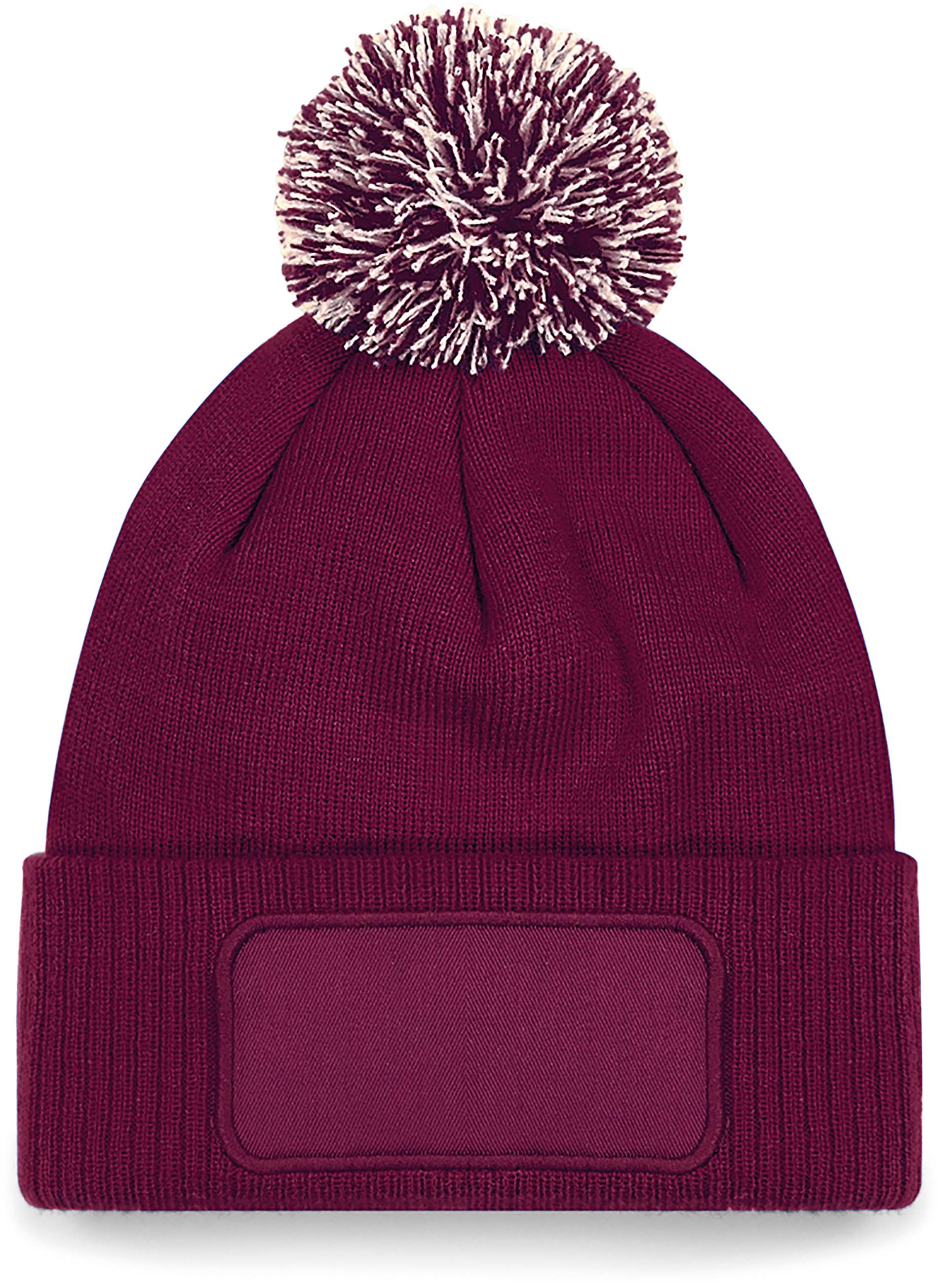 BONNET À POMPON SNOWSTAR® Burgundy / Off White Bordeaux, à personnaliser avec le logo de votre club. BONNET À POMPON SNOWSTAR® Burgundy / Off White Bordeaux