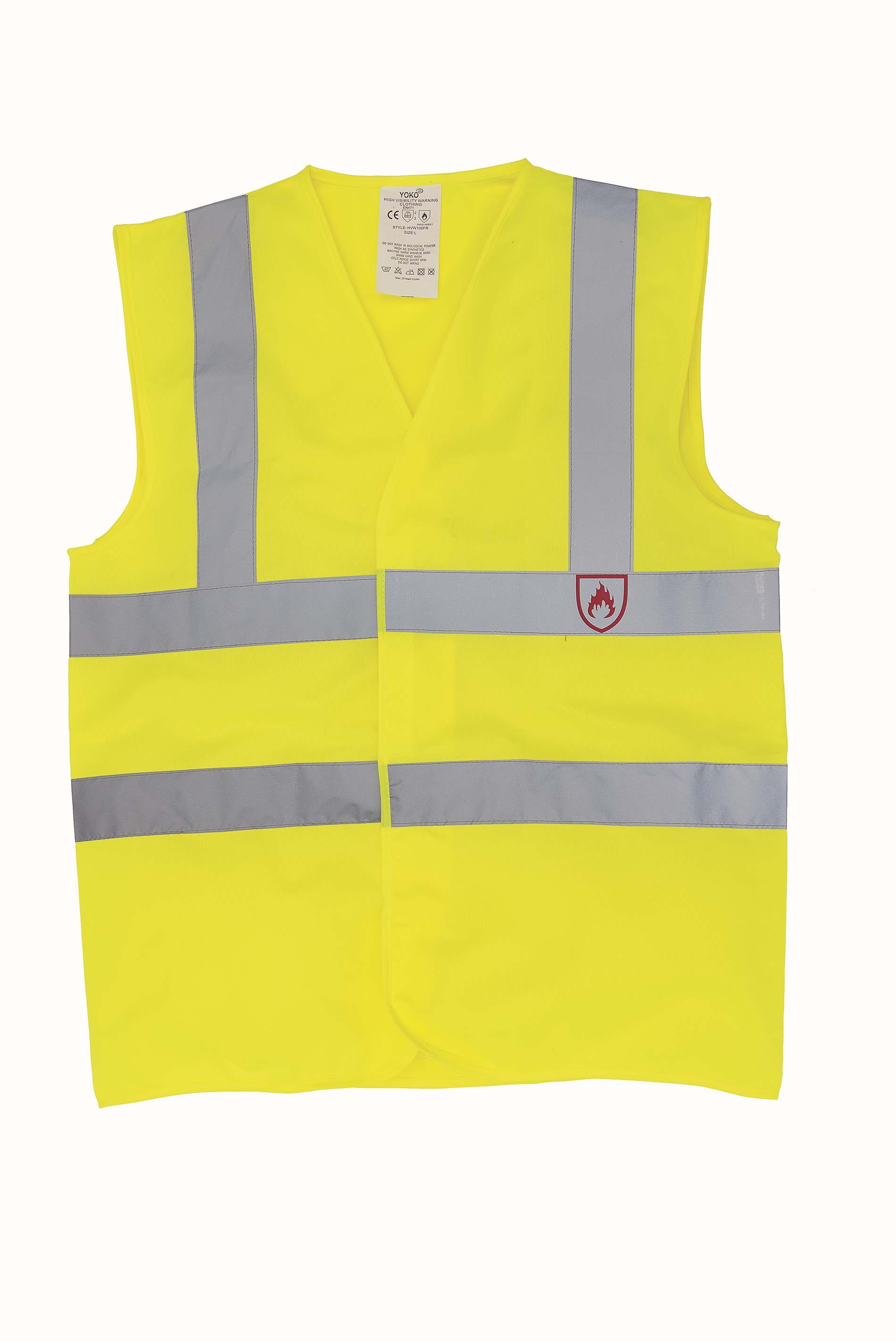 GILET HAUTE VISIBILITÉ & LSF (CHALEUR ET FLAMME) Jaune Hi Vis Yellow, à personnaliser avec le logo de votre club. GILET HAUTE VISIBILITÉ & LSF (CHALEUR ET FLAMME) Jaune Hi Vis Yellow