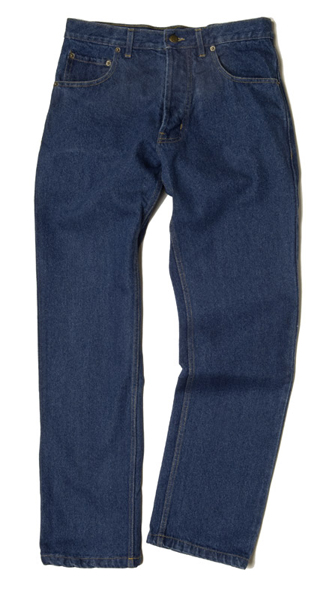 Pantalon Western a boutons Bleu Stone Wash, à personnaliser avec le logo de votre club. Pantalon Western a boutons Bleu Stone Wash