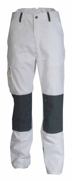 Pantalon Peintre Craft Worker Blanc Blanc / Gris Convoy, à personnaliser avec le logo de votre club. Pantalon Peintre Craft Worker Blanc Blanc / Gris Convoy