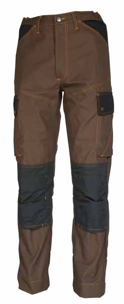 Pantalon Craft Worker Light Marron Marron / Noir, à personnaliser avec le logo de votre club. Pantalon Craft Worker Light Marron Marron / Noir