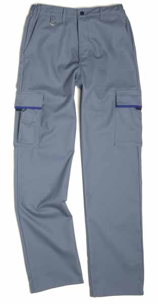 Pantalon Multipoches Gris Ardoise / Bleu de France
