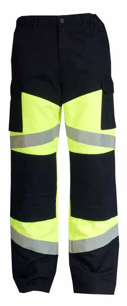 Pantalon ATEX HV Jaune Jaune Fluo / Marine, à personnaliser avec le logo de votre club. Pantalon ATEX HV Jaune Jaune Fluo / Marine