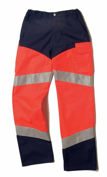Pantalon HV Fluo Safe Rouge Rouge Fluo / Marine, à personnaliser avec le logo de votre club. Pantalon HV Fluo Safe Rouge Rouge Fluo / Marine