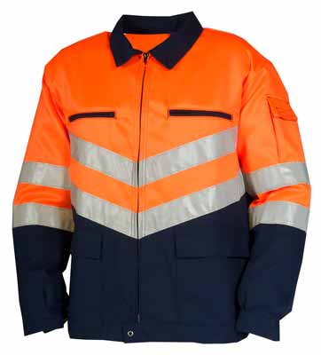 Blouson Max Orange Orange Fluo / Marine, à personnaliser avec le logo de votre club. Blouson Max Orange Orange Fluo / Marine