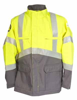 Blouson Multirisques HV Jaune Jaune Fluo / Gris Acier, à personnaliser avec le logo de votre club. Blouson Multirisques HV Jaune Jaune Fluo / Gris Acier