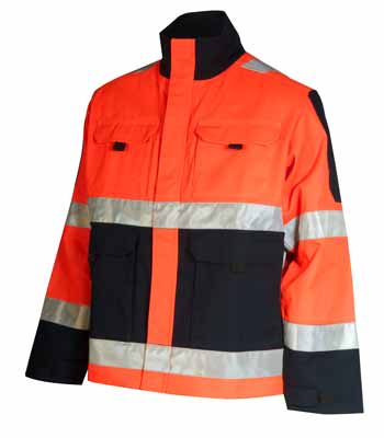 Blouson Fluo Tech Rouge Rouge Fluo / Dark Blue, à personnaliser avec le logo de votre club. Blouson Fluo Tech Rouge Rouge Fluo / Dark Blue
