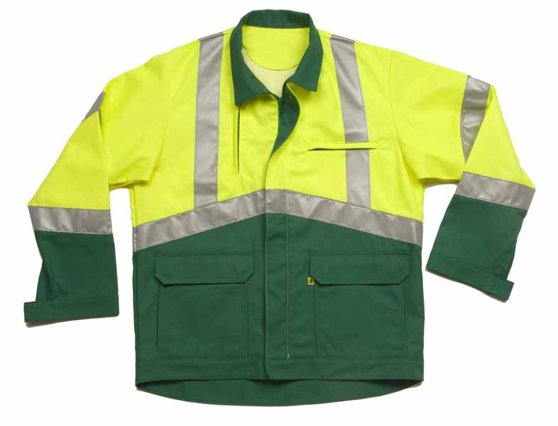 Blouson HV 100% Eco-Responsable Jaune Jaune Fluo / Vert Amazonie , à personnaliser avec le logo de votre club. Blouson HV 100% Eco-Responsable Jaune Jaune Fluo / Vert Amazonie