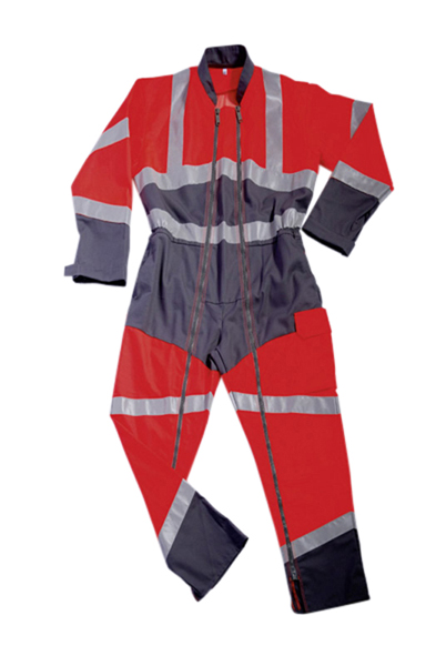 Combinaison 2 ZIP HV Fluo Safe Rouge Rouge Fluo / Gris Convoy, à personnaliser avec le logo de votre club. Combinaison 2 ZIP HV Fluo Safe Rouge Rouge Fluo / Gris Convoy