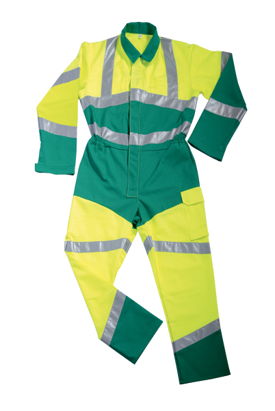 Combinaison 2 ZIP HV Fluo Safe Jaune Jaune Fluo / Vert Amazonie , à personnaliser avec le logo de votre club. Combinaison 2 ZIP HV Fluo Safe Jaune Jaune Fluo / Vert Amazonie