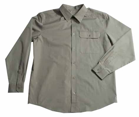 Chemise manches longues Gris Gris Acier, à personnaliser avec le logo de votre club. Chemise manches longues Gris Gris Acier