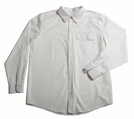 Chemise manches longues Blanc Blanc, à personnaliser avec le logo de votre club. Chemise manches longues Blanc Blanc