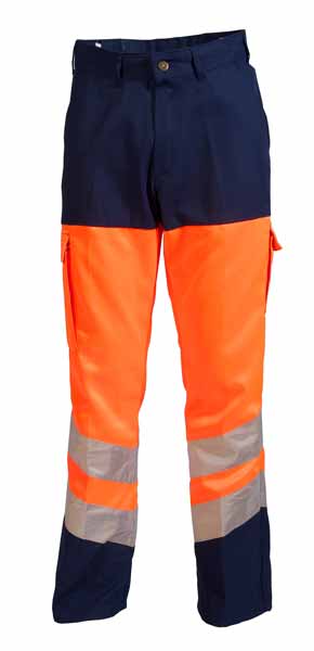 Pantalon Milo Orange Orange Fluo / Marine, à personnaliser avec le logo de votre club. Pantalon Milo Orange Orange Fluo / Marine