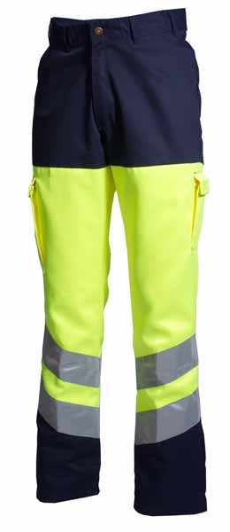 Pantalon Milo Jaune Jaune Fluo / Marine, à personnaliser avec le logo de votre club. Pantalon Milo Jaune Jaune Fluo / Marine