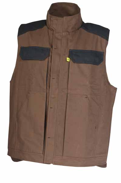 Gilet KargoPro Marron Marron / Noir, à personnaliser avec le logo de votre club. Gilet KargoPro Marron Marron / Noir