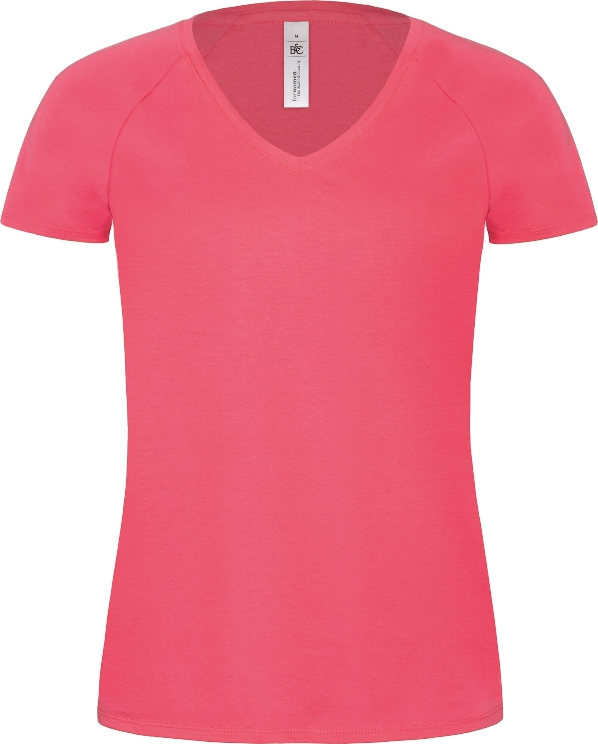 T-SHIRT FEMME BLONDIE COL V Fuchsia Rose, à personnaliser avec le logo de votre club. T-SHIRT FEMME BLONDIE COL V Fuchsia Rose