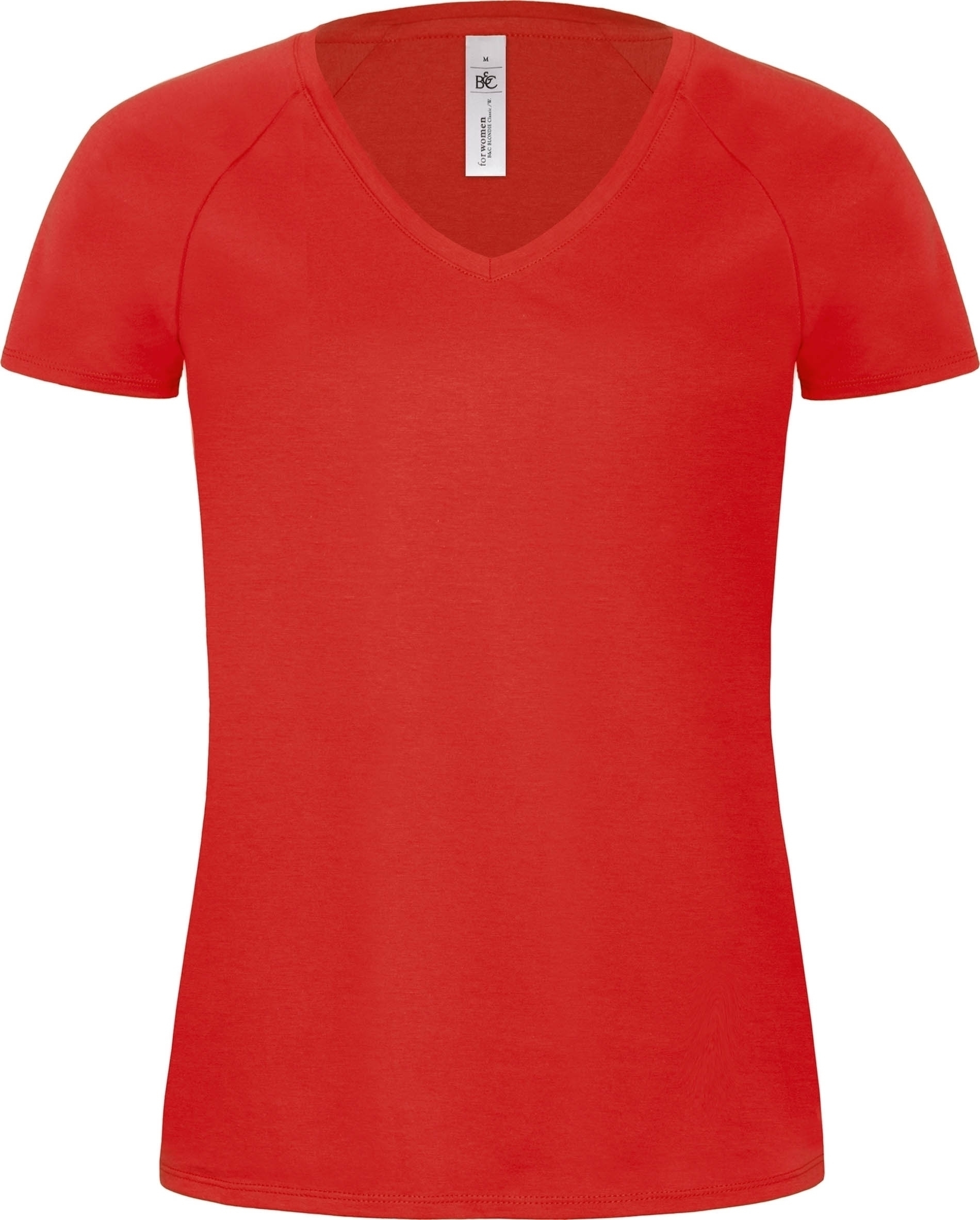 T-SHIRT FEMME BLONDIE COL V Red Rouge, à personnaliser avec le logo de votre club. T-SHIRT FEMME BLONDIE COL V Red Rouge