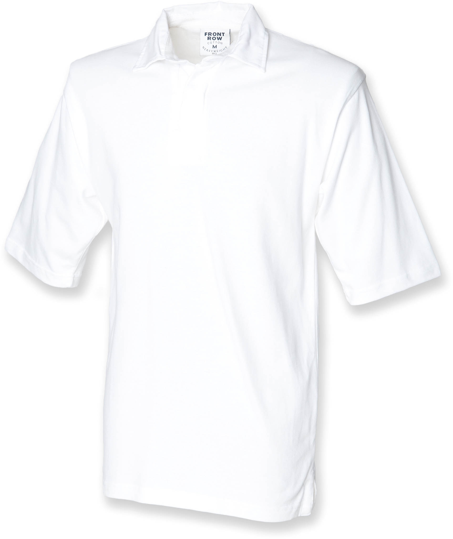 RUGBY SHIRT SHORT SLEEVES_Polo rugby manches courtes White Blanc, à personnaliser avec le logo de votre club. RUGBY SHIRT SHORT SLEEVES_Polo rugby manches courtes White Blanc
