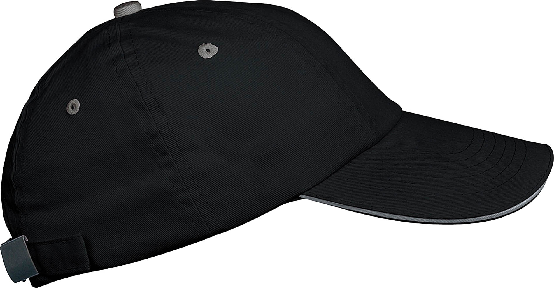 TOP - Casquette 6 panneaux Black / Dark Grey Noir, à personnaliser avec le logo de votre club. TOP - Casquette 6 panneaux Black / Dark Grey Noir