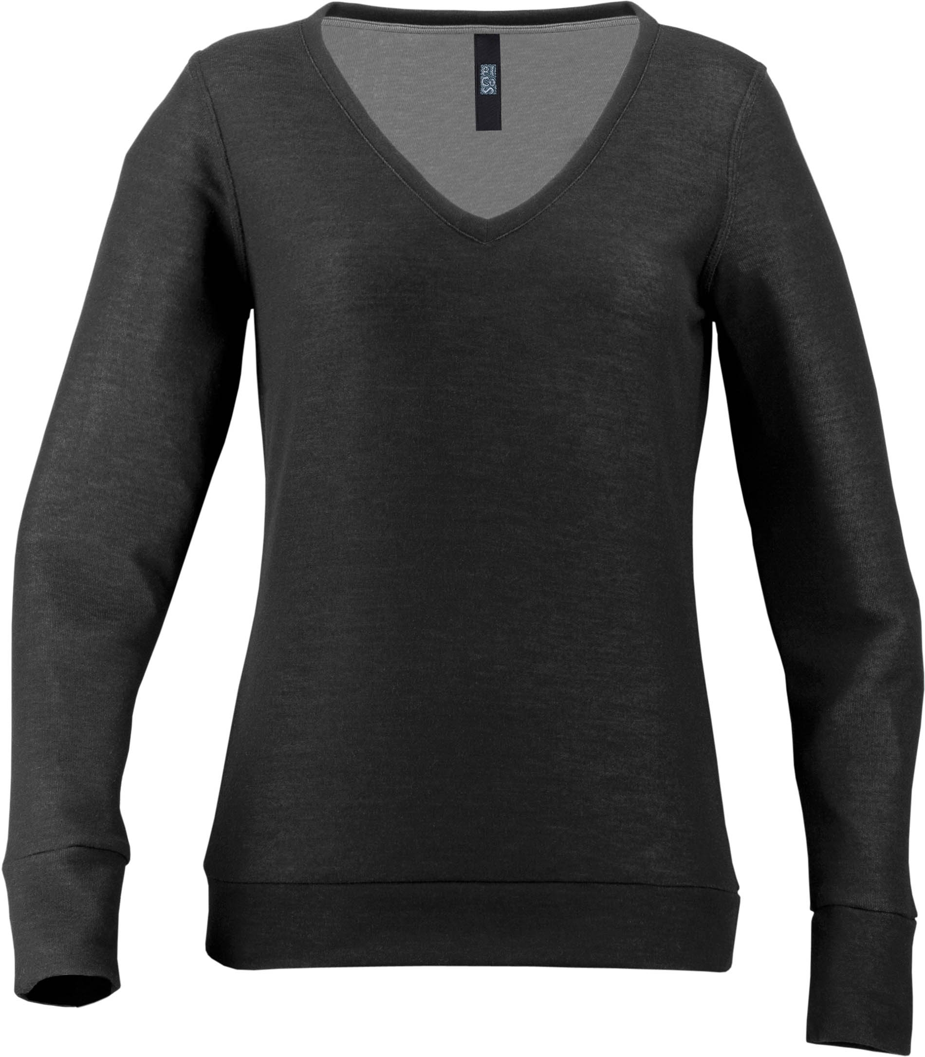 PULL FEMME COL V Black / Iron Noir, à personnaliser avec le logo de votre club. PULL FEMME COL V Black / Iron Noir
