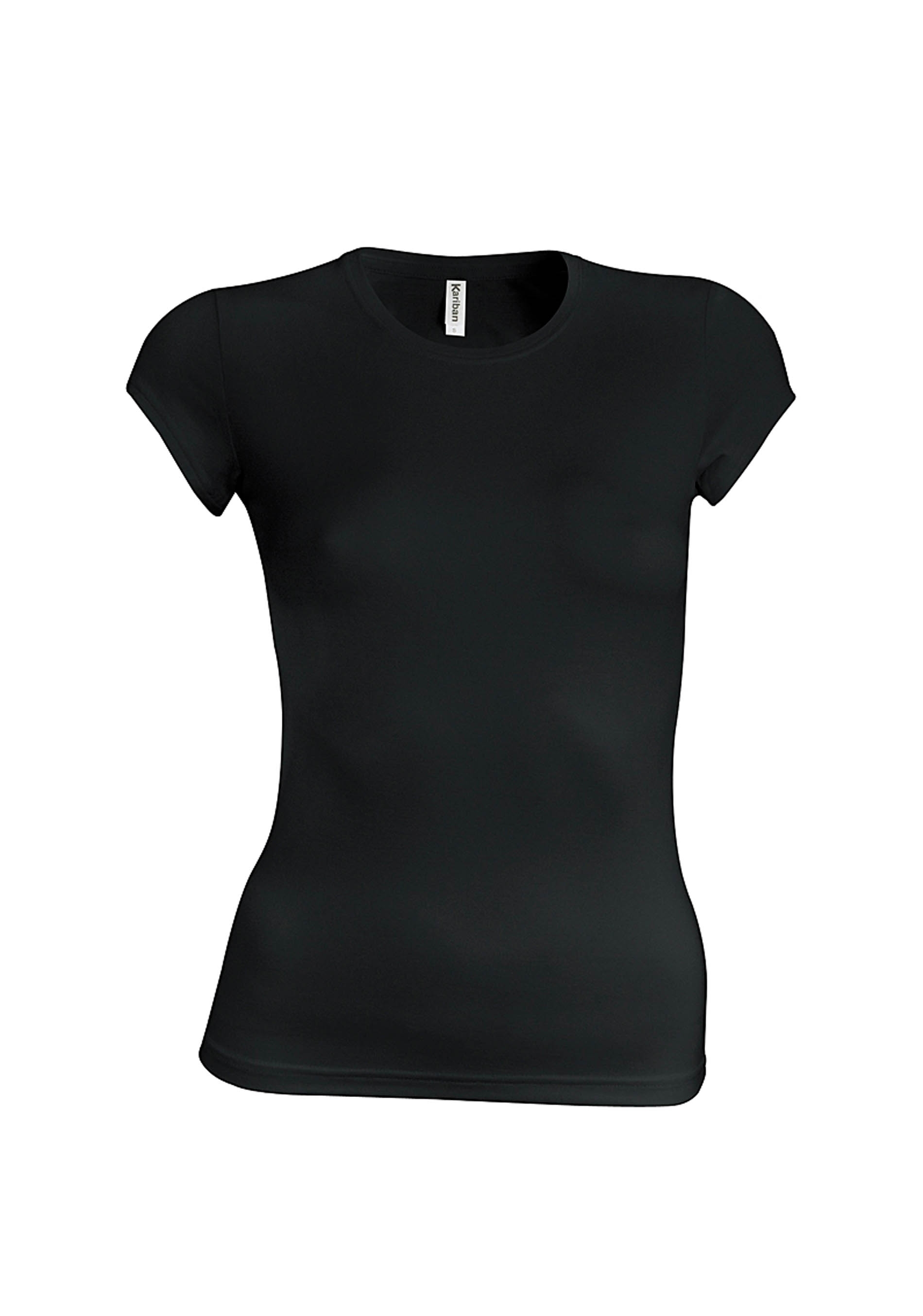 BAMBOO > T-shirt femme bambou Noir Black, à personnaliser avec le logo de votre club. BAMBOO > T-shirt femme bambou Noir Black