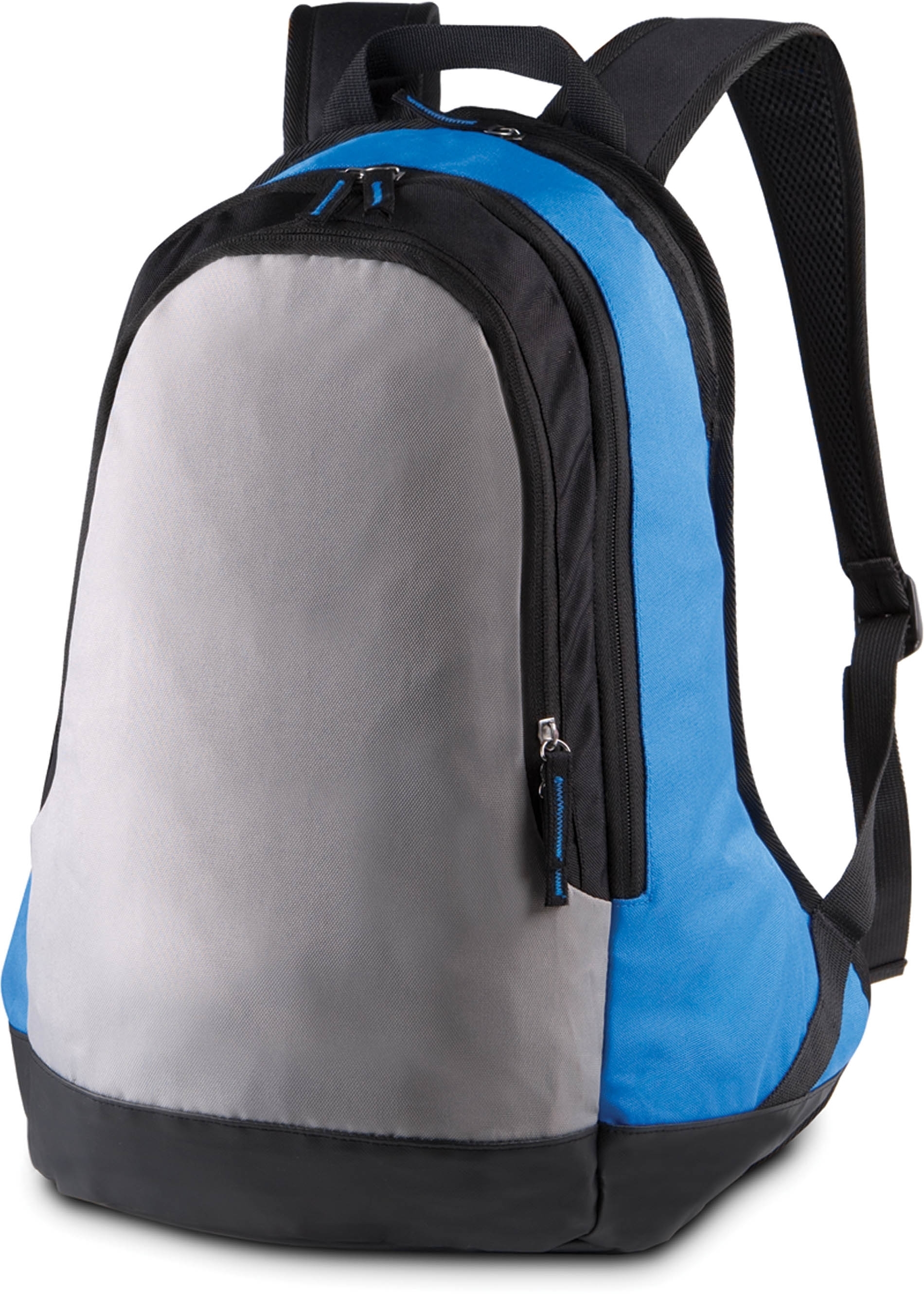 Sac à dos Light Grey / Black / Aqua Blue Gris, à personnaliser avec le logo de votre club. Sac à dos Light Grey / Black / Aqua Blue Gris
