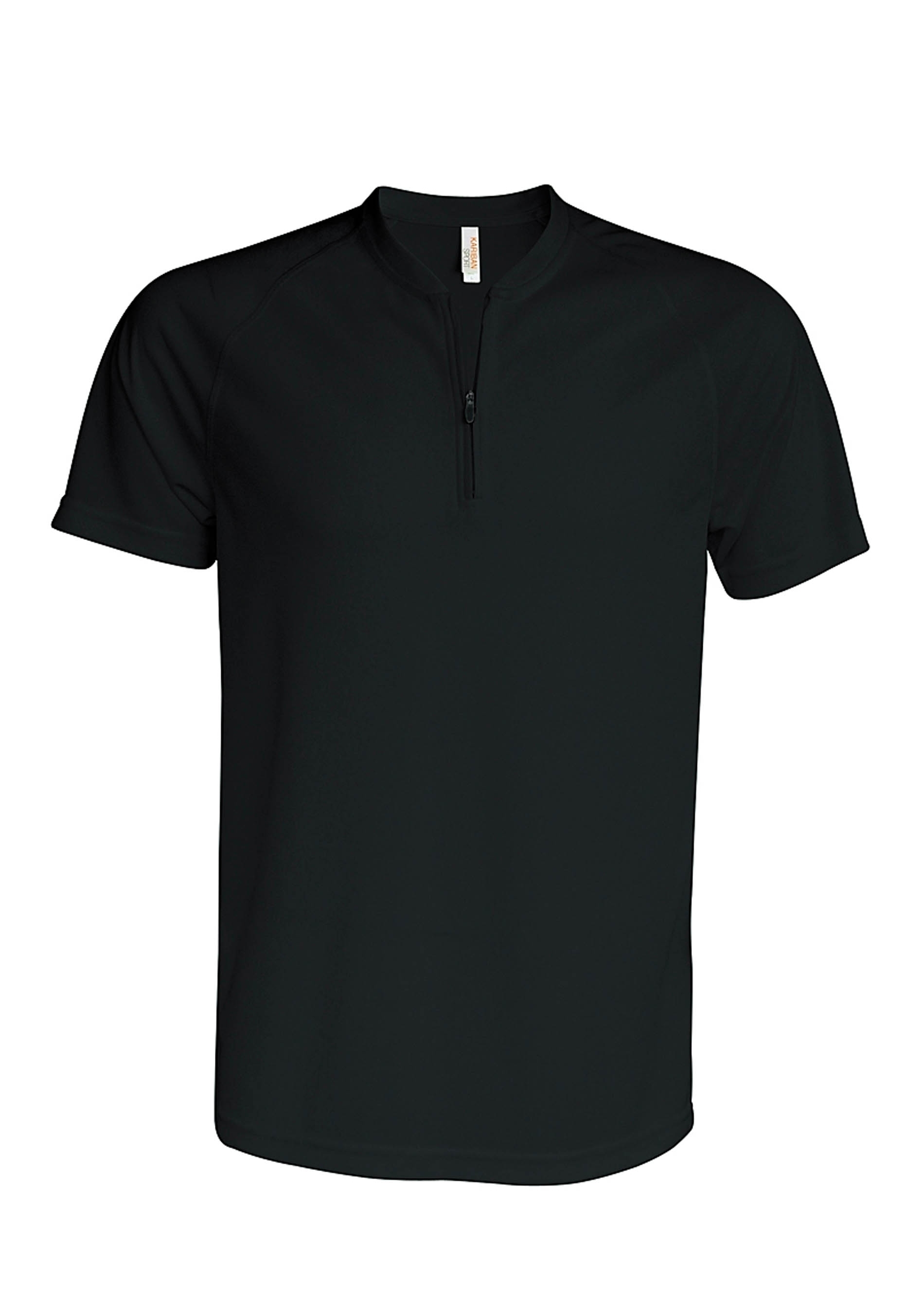 T-SHIRT SPORT QUART ZIP Black Noir, à personnaliser avec le logo de votre club. T-SHIRT SPORT QUART ZIP Black Noir
