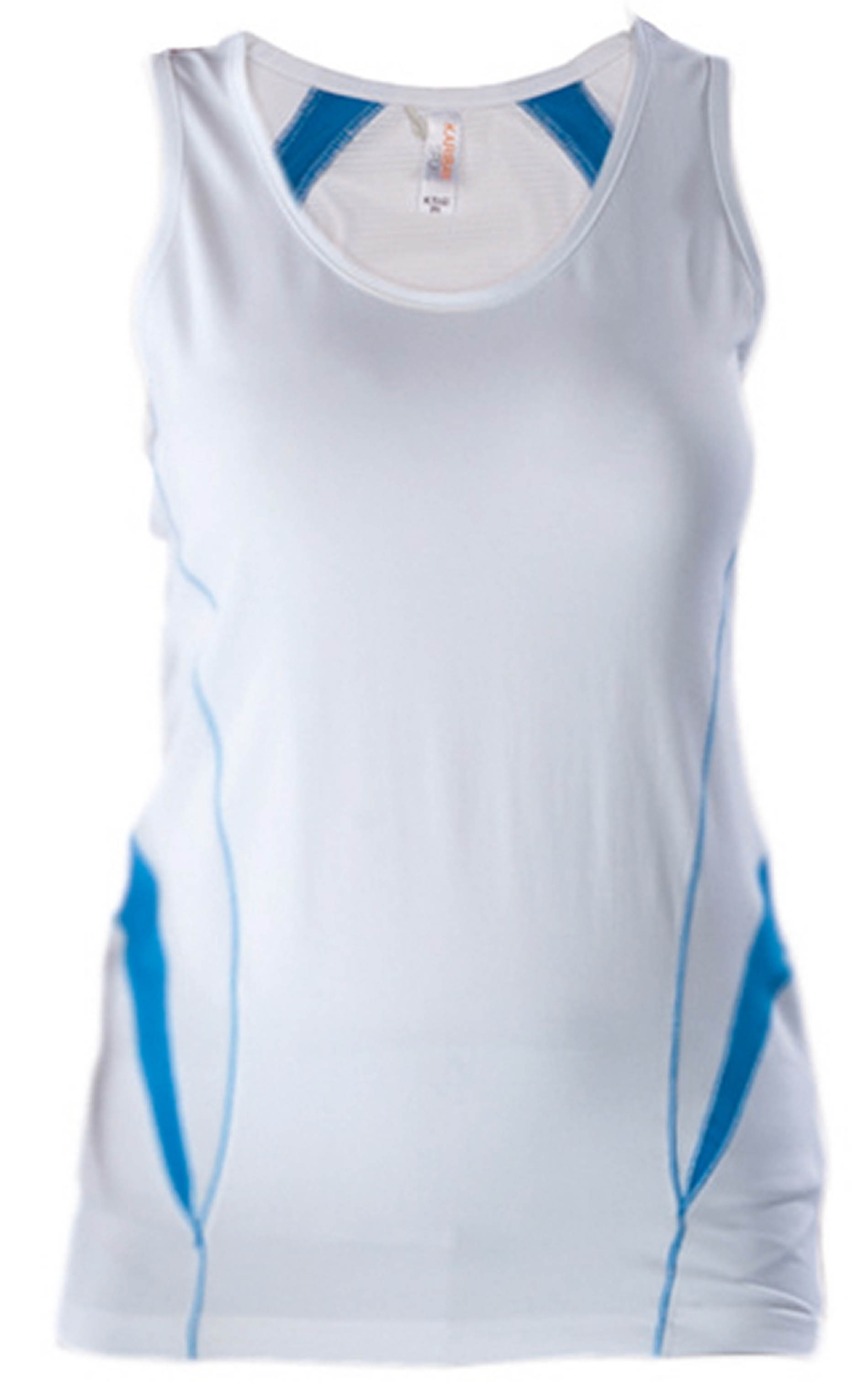 DéBARDEUR FEMME SPORT BICOLORE White / Aqua Blue Blanc, à personnaliser avec le logo de votre club. DéBARDEUR FEMME SPORT BICOLORE White / Aqua Blue Blanc