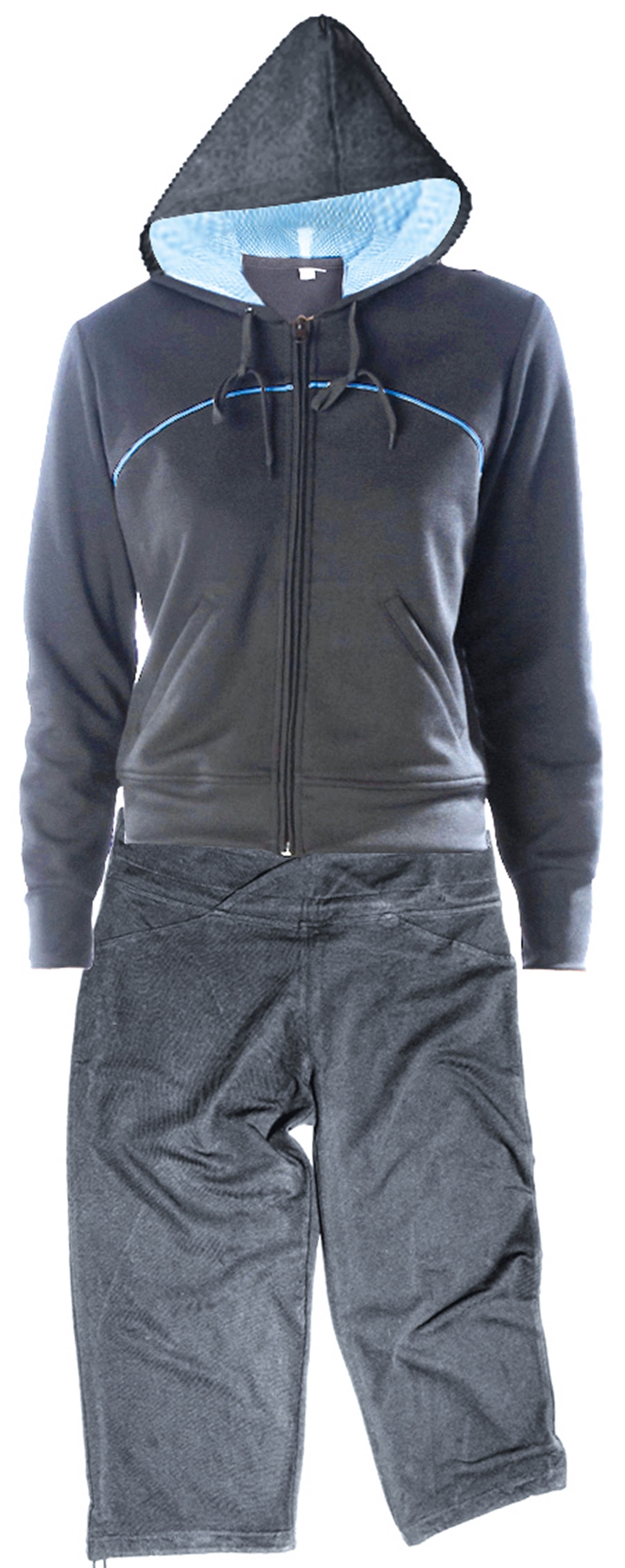 ENSEMBLE FEMME SPORT Mid Grey / Light Turquoise Gris, à personnaliser avec le logo de votre club. ENSEMBLE FEMME SPORT Mid Grey / Light Turquoise Gris