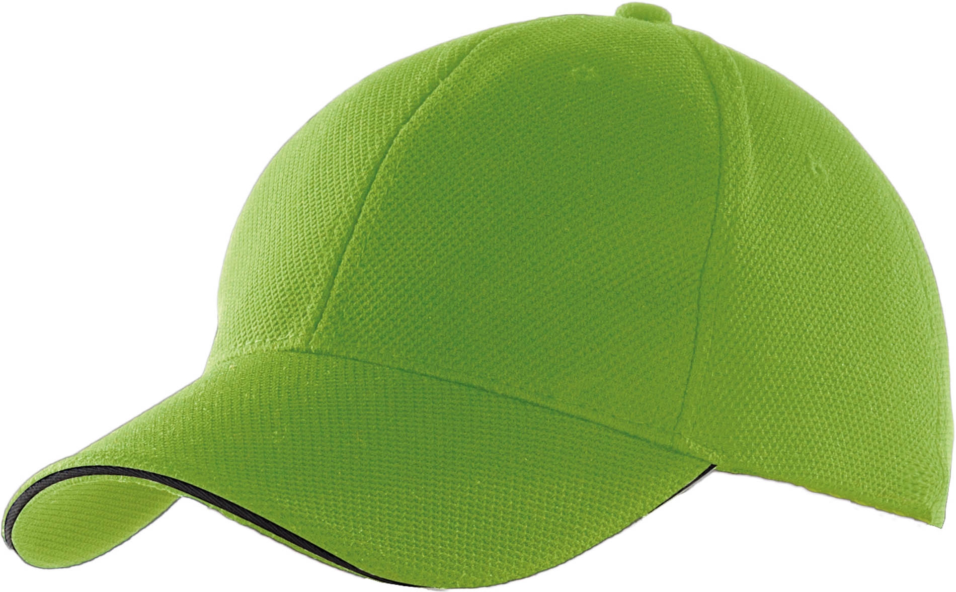 Casquette sport Lime / Black Vert, à personnaliser avec le logo de votre club. Casquette sport Lime / Black Vert