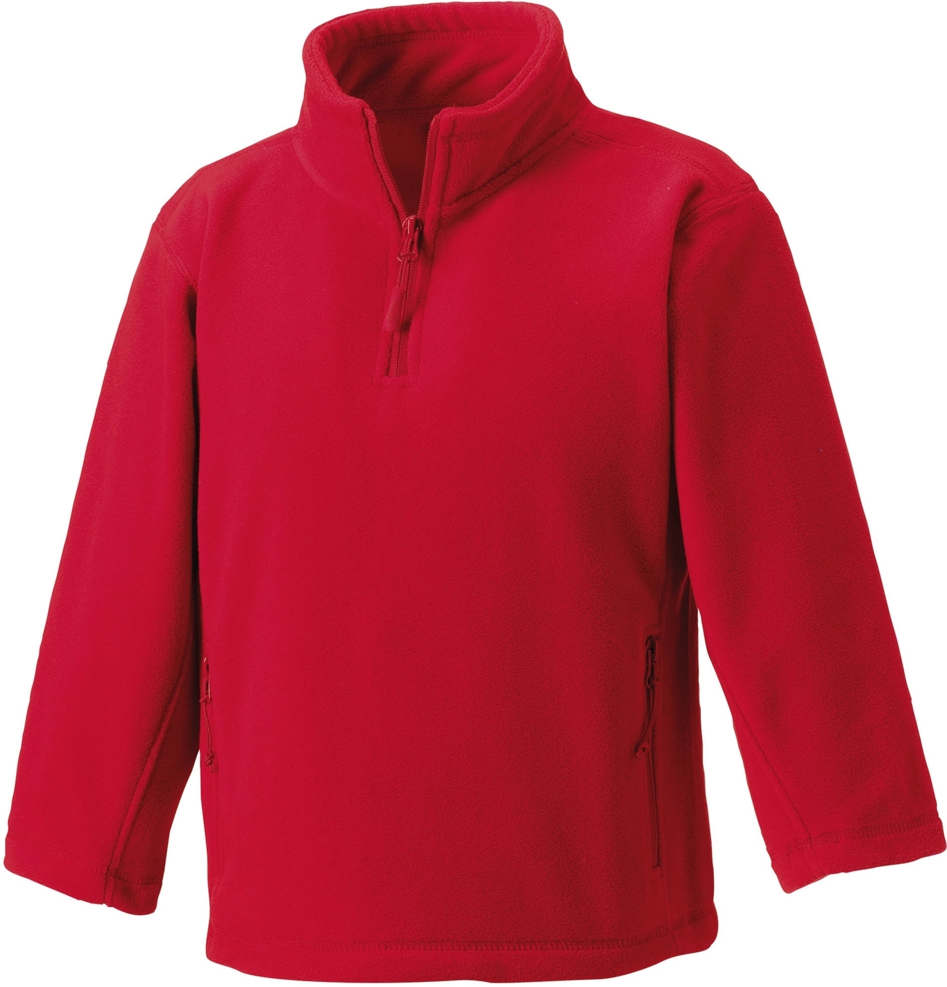 KIDS FLEECE_Polaire enfant col zippé Classic Red Rouge, à personnaliser avec le logo de votre club. KIDS FLEECE_Polaire enfant col zippé Classic Red Rouge