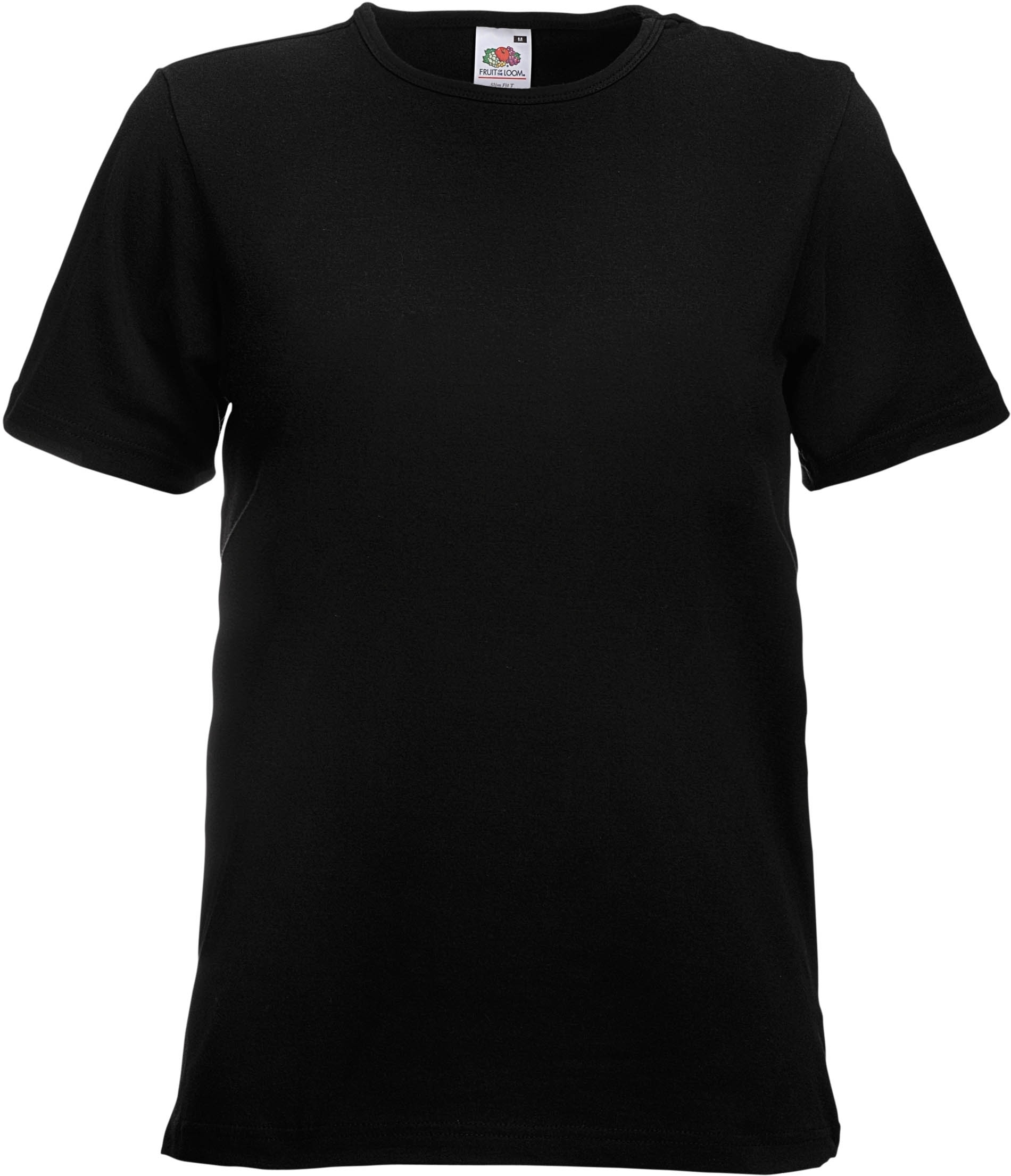 T-shirt homme SLIM FIT T col rond Black Noir, à personnaliser avec le logo de votre club. T-shirt homme SLIM FIT T col rond Black Noir