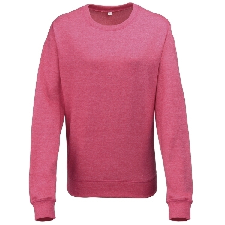 Sweat-shirt Heather Girlie Pink Heather Rose, à personnaliser avec le logo de votre club. Sweat-shirt Heather Girlie Pink Heather Rose