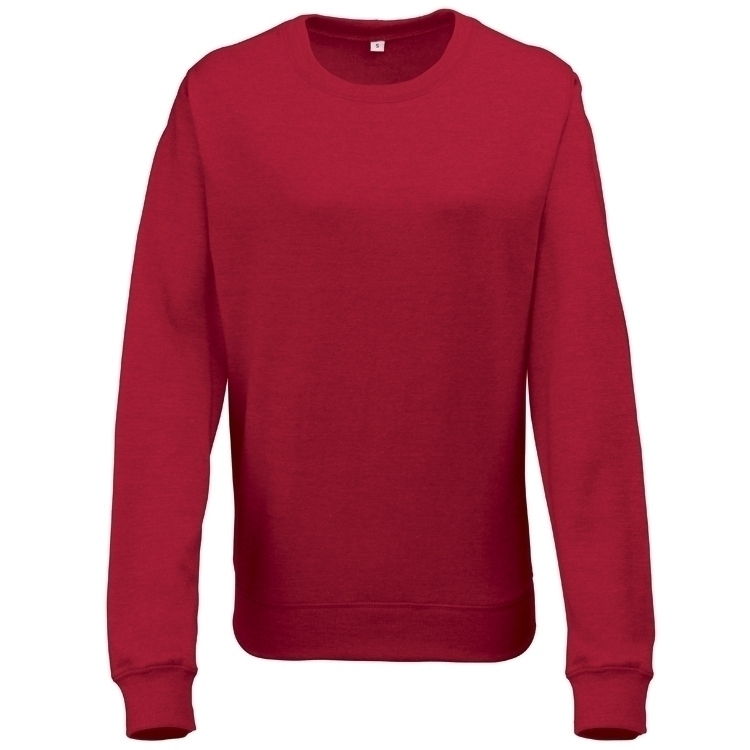 Sweat-shirt Heather Girlie Red Heather Rouge, à personnaliser avec le logo de votre club. Sweat-shirt Heather Girlie Red Heather Rouge