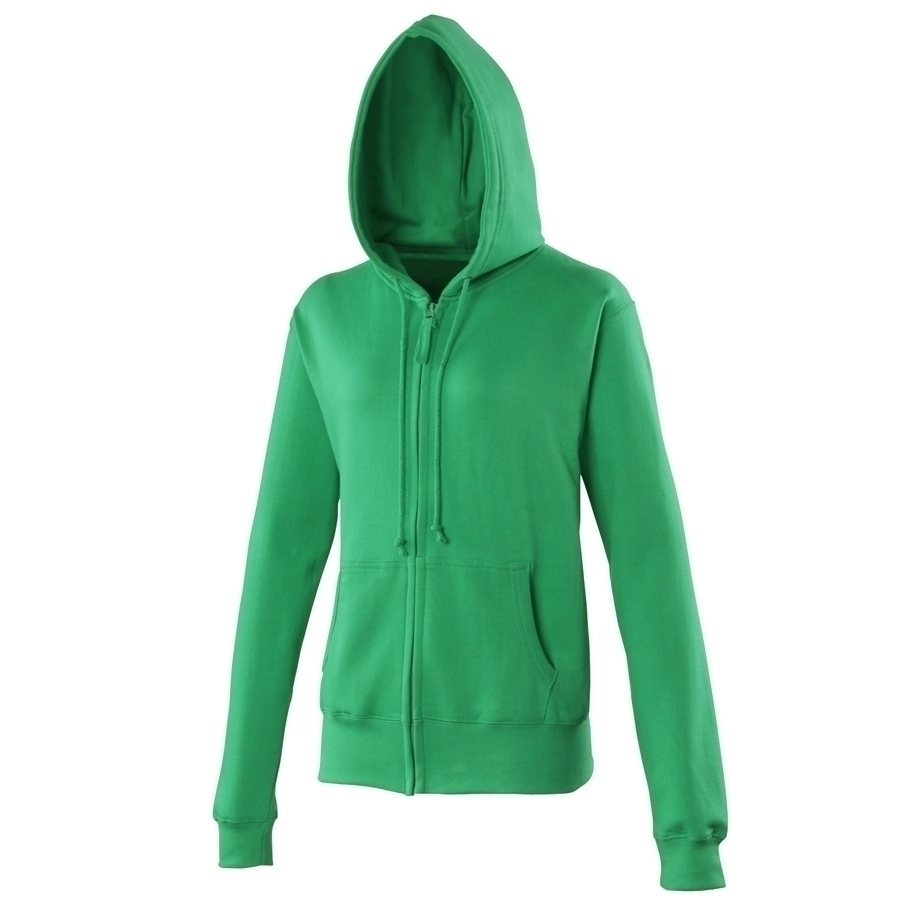 Sweat-shirt zippé university femme Kelly Green Vert, à personnaliser avec le logo de votre club. Sweat-shirt zippé university femme Kelly Green Vert