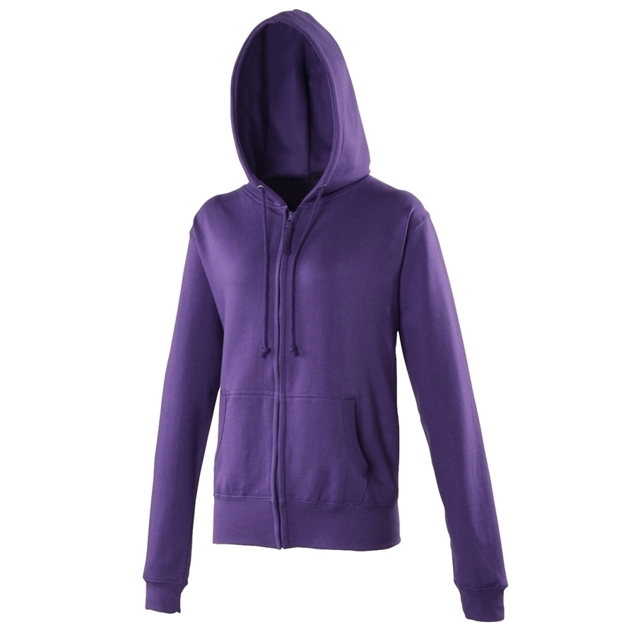 Sweat-shirt zippé university femme Purple* Rose, à personnaliser avec le logo de votre club. Sweat-shirt zippé university femme Purple* Rose