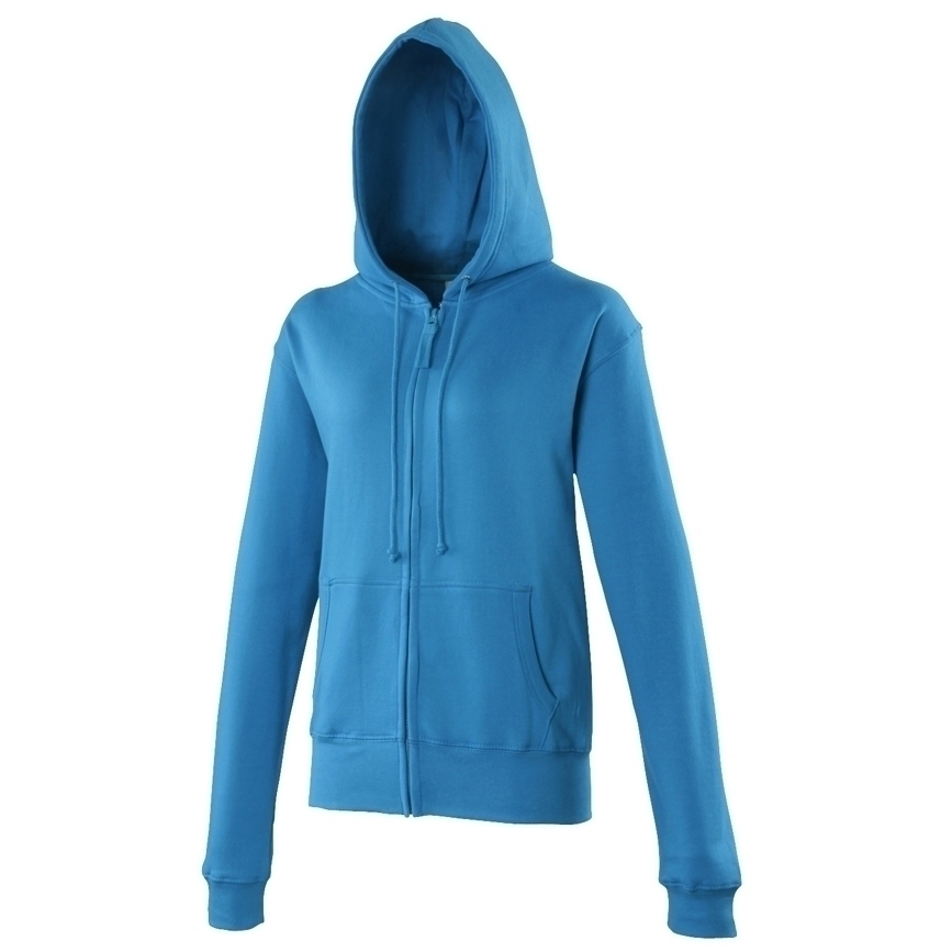 Sweat-shirt zippé university femme Sapphire Blue Bleu, à personnaliser avec le logo de votre club. Sweat-shirt zippé university femme Sapphire Blue Bleu