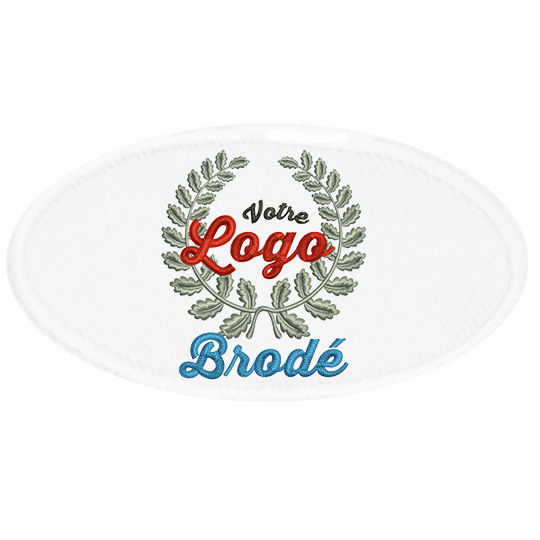 Ecusson-patch brodé 12 cm Ovacombe, à personnaliser avec le logo de votre club. Ecusson-patch brodé 12 cm Ovacombe