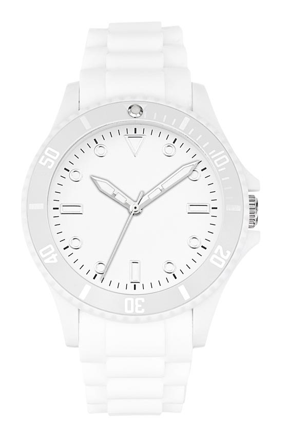 Montre Anlax blanc blanc, à personnaliser avec le logo de votre club. Montre Anlax blanc blanc