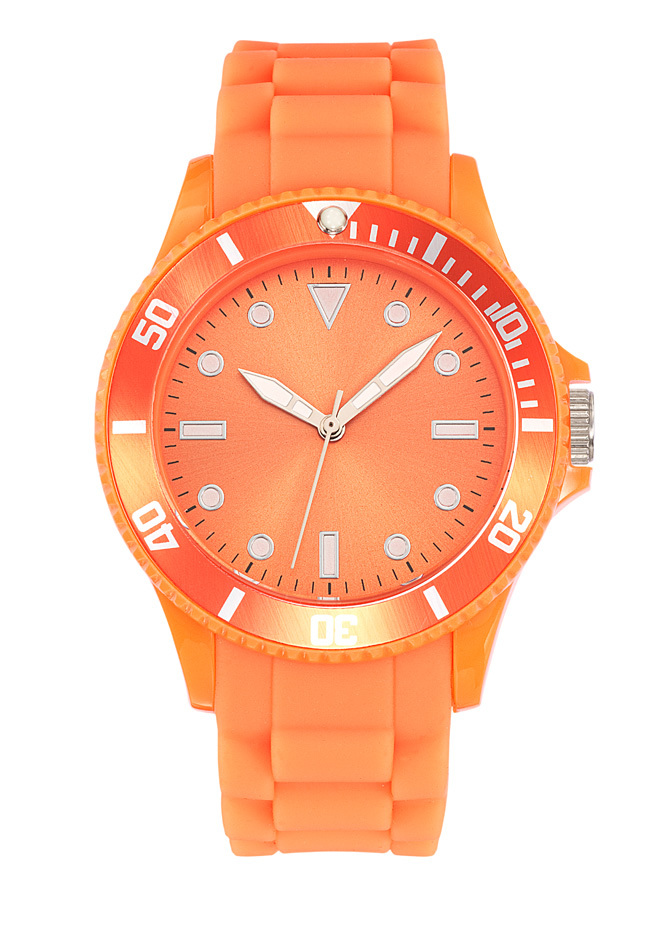 Montre Anlax orange orange, à personnaliser avec le logo de votre club. Montre Anlax orange orange